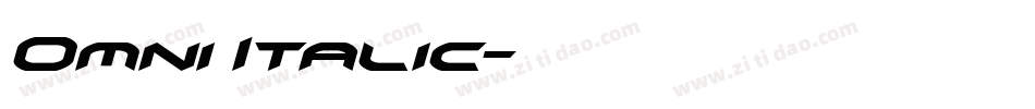 Omni Italic字体转换